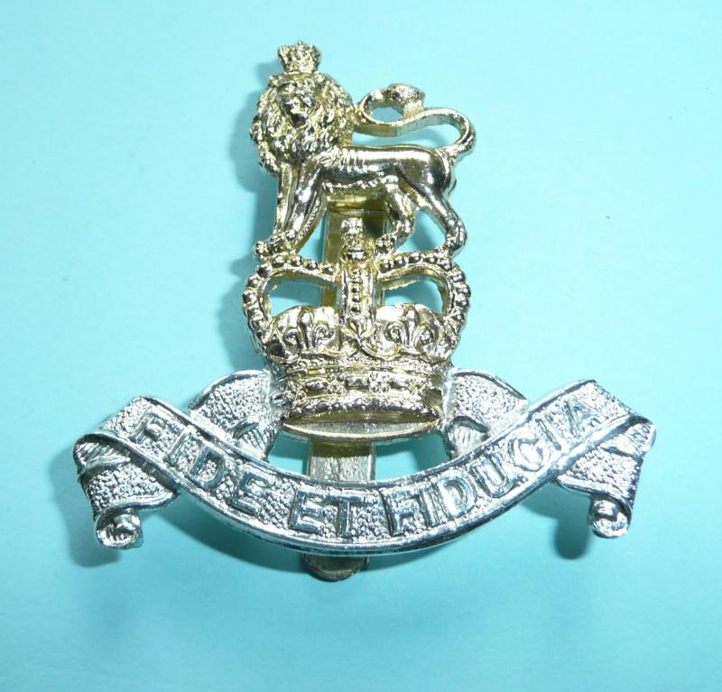 Royal Army Pay Corps (RAPC) Other Ranks AA Anodised Staybrige Cap Badge, Queen's Crown