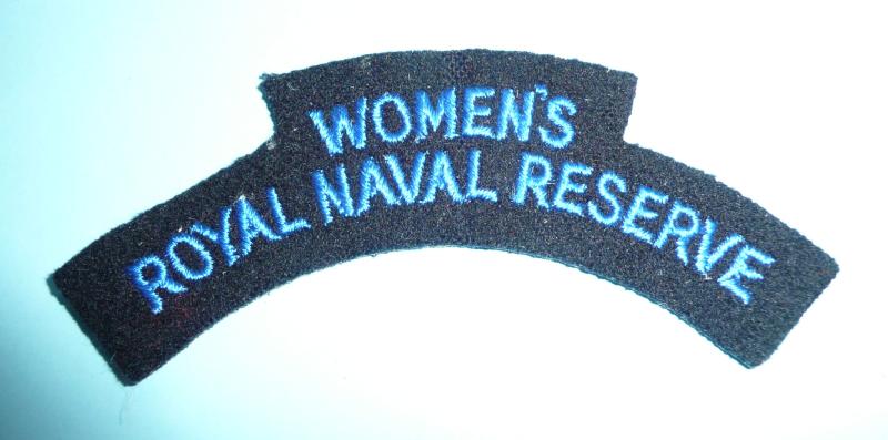 Women's / Royal Naval Reserve (RNR) Shoulder Title Lt Blue On Navy Blue Embroidered Naval Branch, rank or miscellaneous insignia