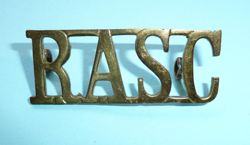 RASC (Royal Army Service Corps) Brass Shoulder Title