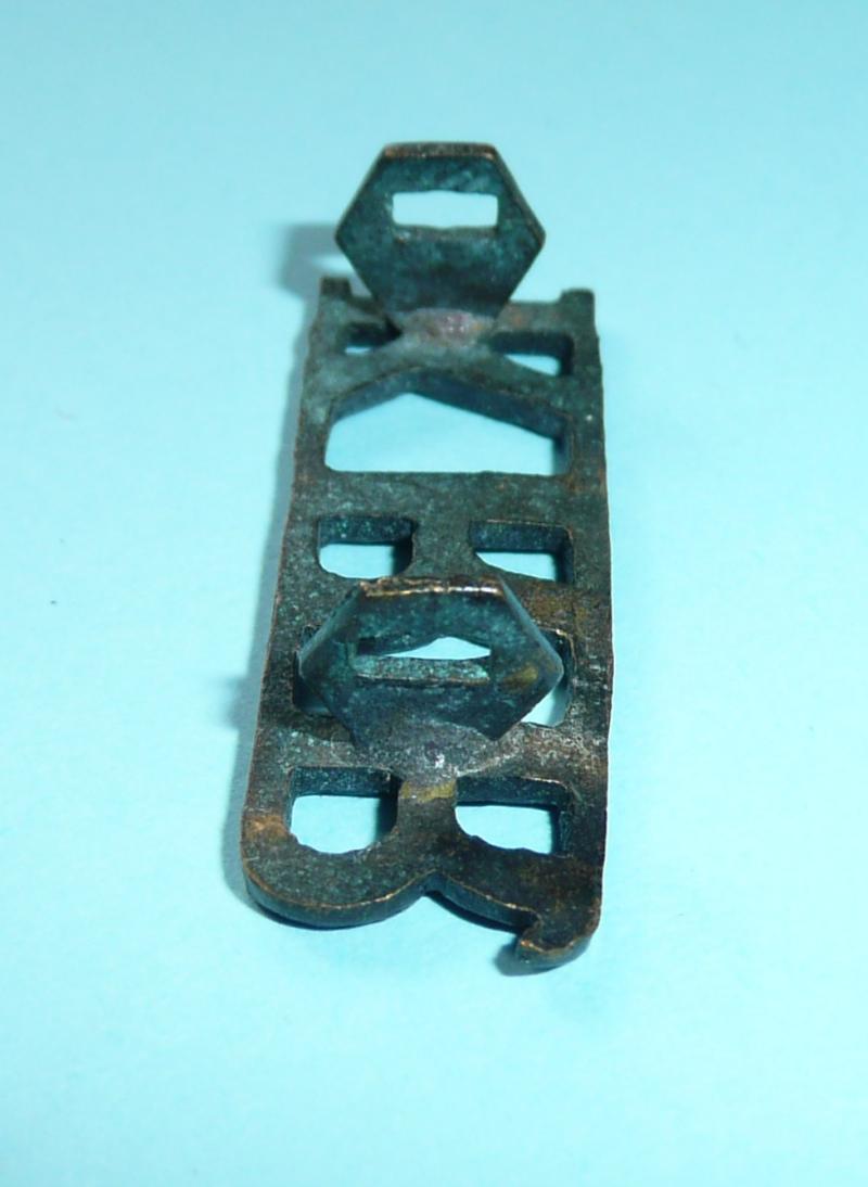 KRR - King's Royal Rifles Corps (KRRC) Blackened Brass Shoulder Title