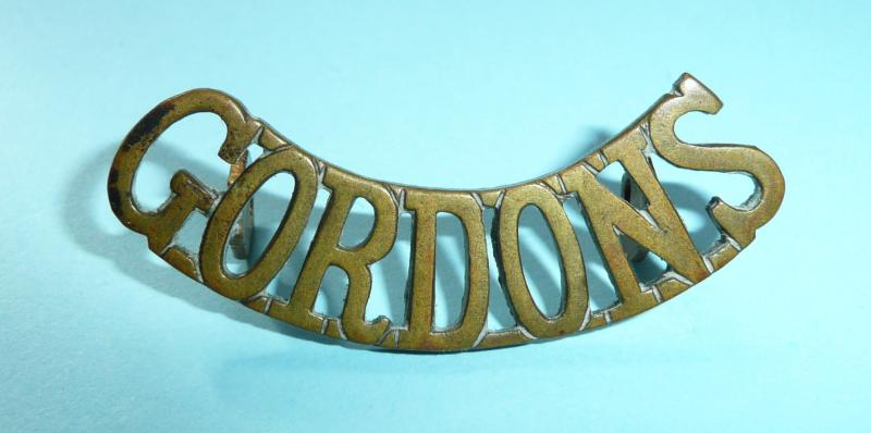 The Gordon Highlanders Brass Shoulder Title