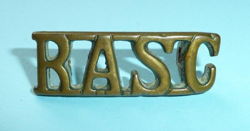 RASC (Royal Army Service Corps) Officer's Small Pattern Brass Shoulder Title