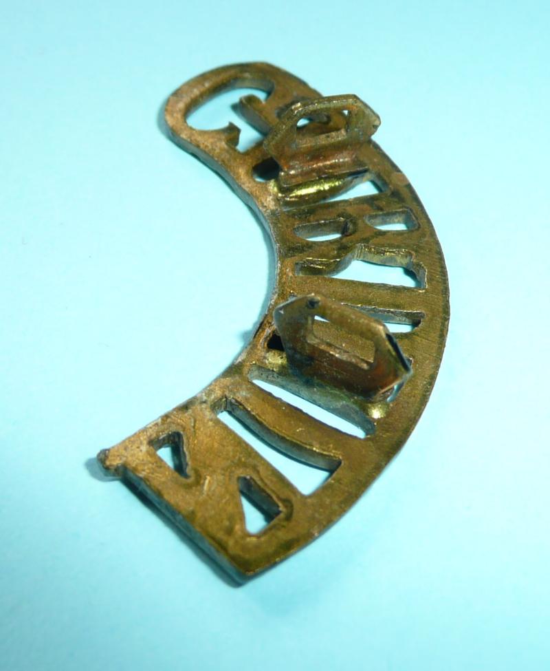 WW1 Gordon Highlanders Brass Shoulder Title