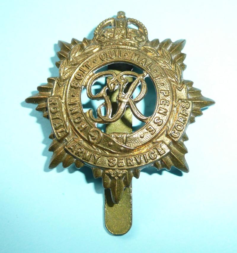 Royal Army Service Corps ( RASC )  George VI ( GVI ) brass cap badge