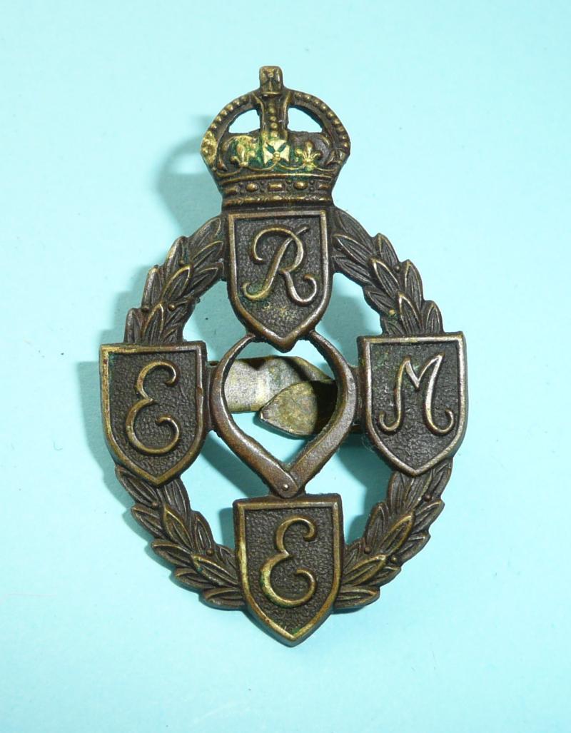 REME Royal Electrical & Mechanical Engineers 1st Pattern OSD Bronze Cap Badge - Gaunt