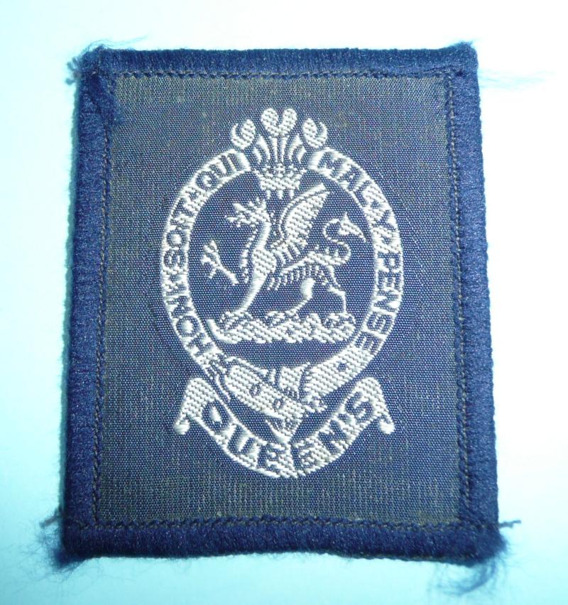 The Queen's Regiment Other Ranks Sew on Cloth Beret Badge