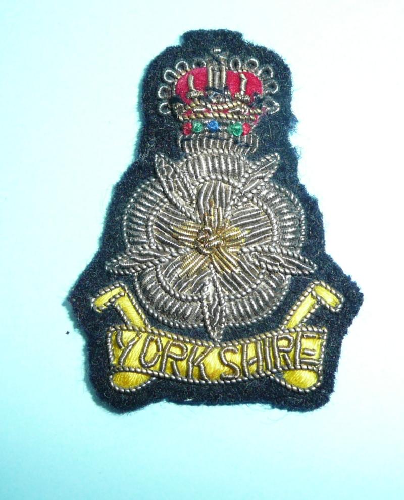 Yorkshire Volunteers Regiment Officers Cloth Beret Badge