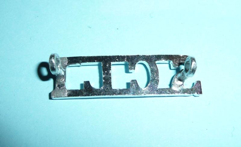 SCLI (Somerset & Cornwall Light Infantry) Silver AA Anodised Staybrite Shoulder Title