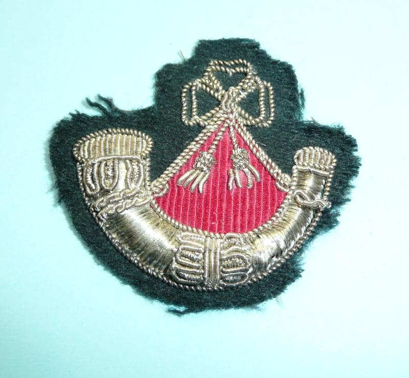 Light Infantry Officer's Bullion Cloth Beret Badge