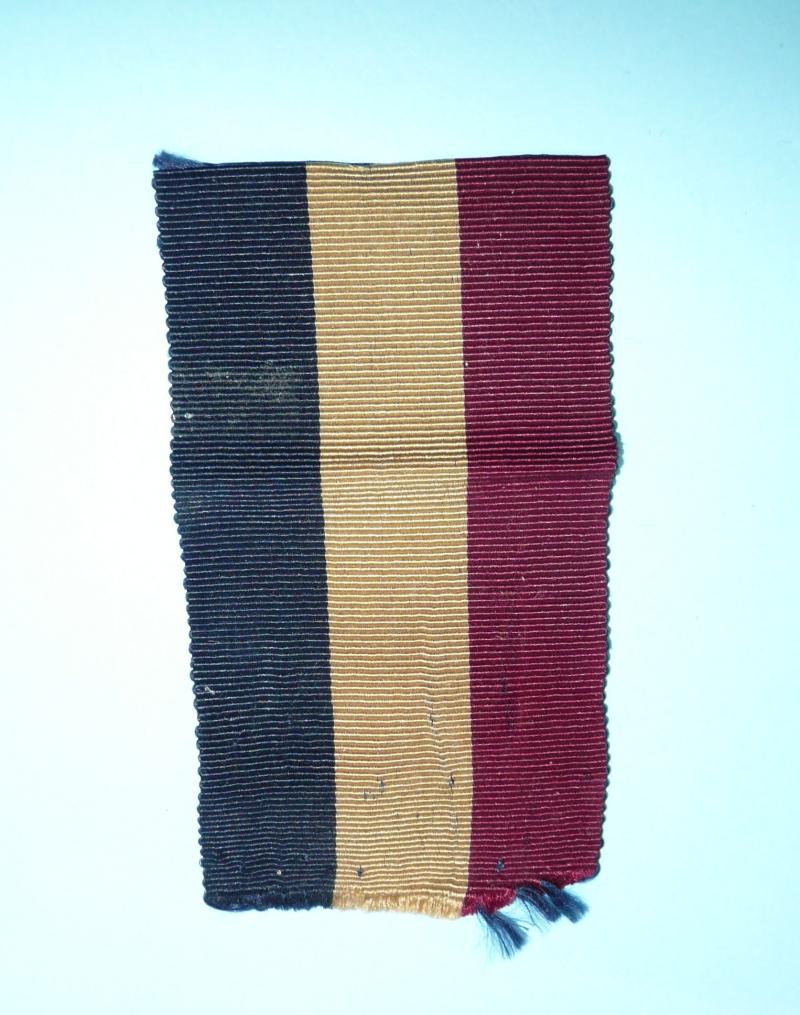 WW2 South Lancashire Regiment (Prince of Wales's Volunteers) Regimental Woven Silk Cloth Flash, Designation, Pagri Ribbon