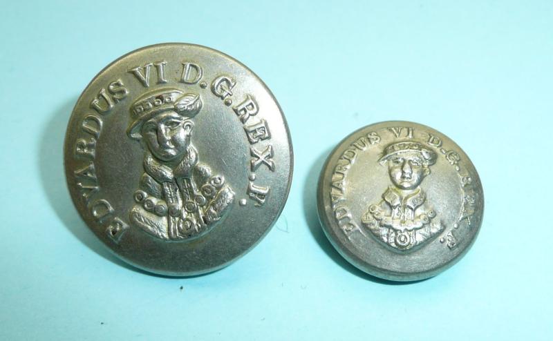 Christ's Hospital Edward VI Public School (Horsham, Sussex) Pair of White Metal Buttons