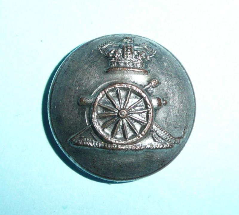 QVC Victorian Artillery Volunteers / Militia Officer's Medium Pattern Silver Plated Button