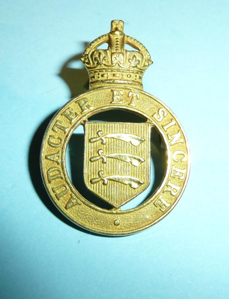 The Essex Imperial Yeomanry Officer's Gilt Collar Badge, King's Crown