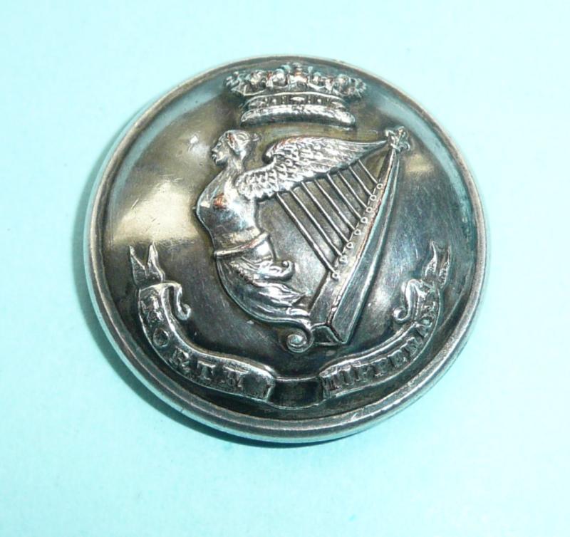 Irish Militia - North Tipperary Militia Officer's Silver Plated Large Pattern Coatee Button
