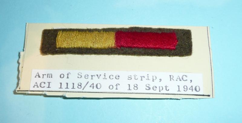 WW2 Woven RAC Arm of Service Strip