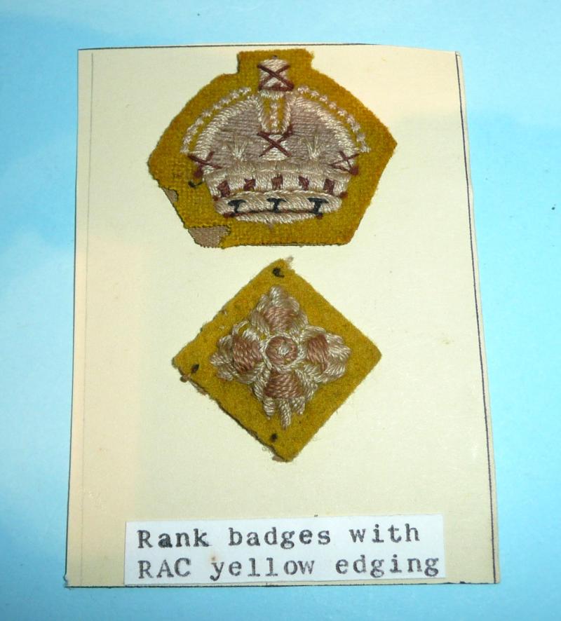 WW2 RAC woven rank Insignia for Lieutenant Colonel