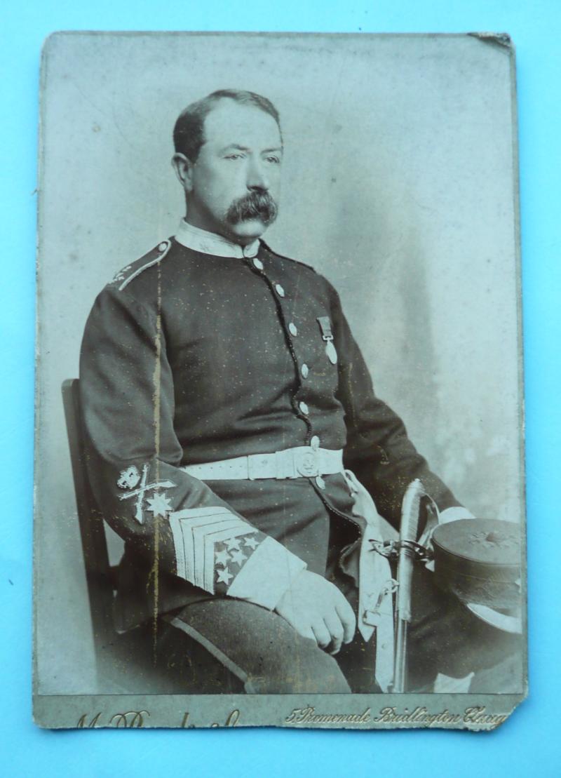 Original Victorian Cabinet Photograph - Quartermaster-Sergeant 2nd Volunteer Battalion, The East Yorkshire Regiment - Mr Rawlinson
