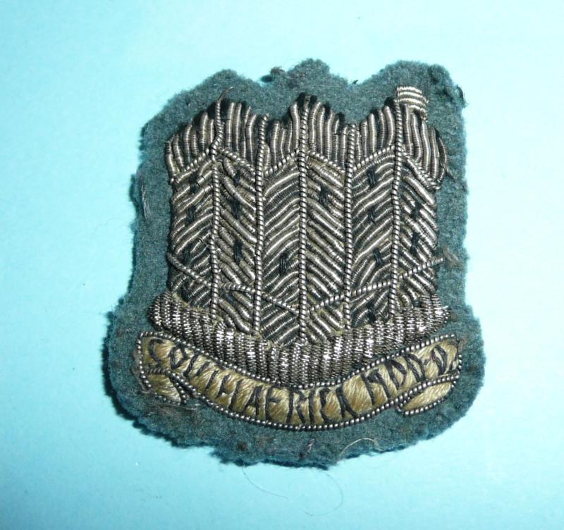 Northumberland Hussars NCO (Non Commissioned Officer's) Bullion Sleeve / Arm Badge - Small Mess Dress Pattern