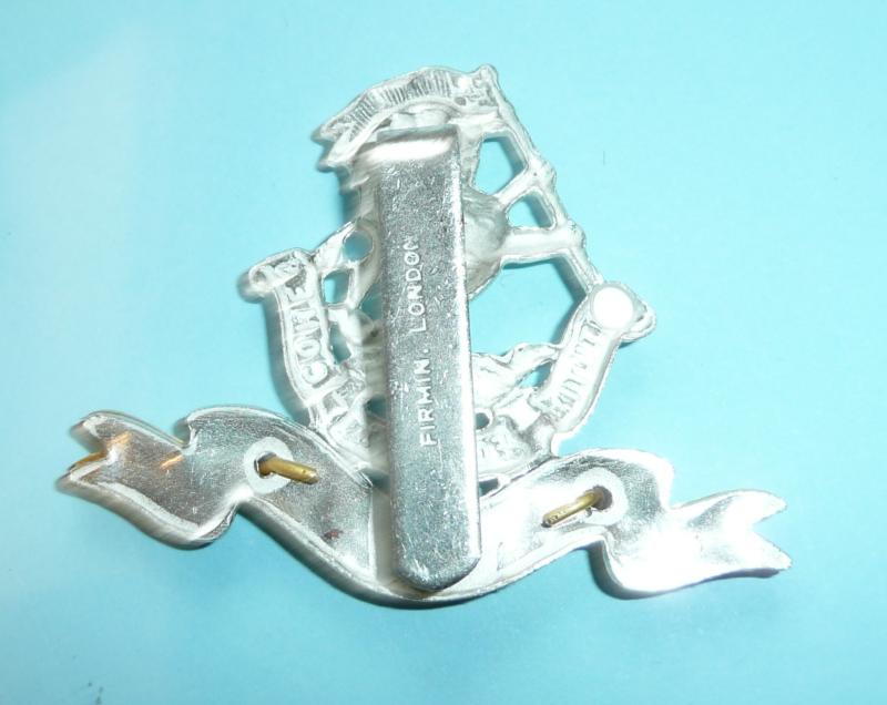 The Duke of Wellington's (West Riding) Regiment Officers Silver Plated and Gilt Cap Badge - Firmin