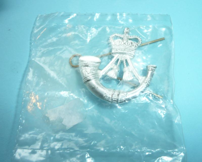 The Rifles Frosted Silver Plated Cap Badge